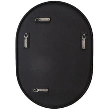 Black Peyton Oval Stainless Steel Wall Mirror